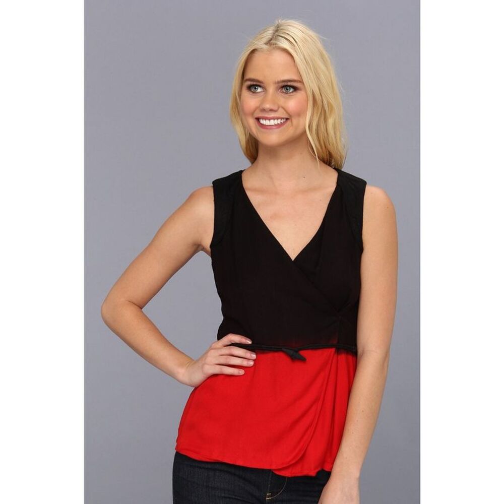 Diesel Women's Dip Dye Mia Blouse, Red, Medium